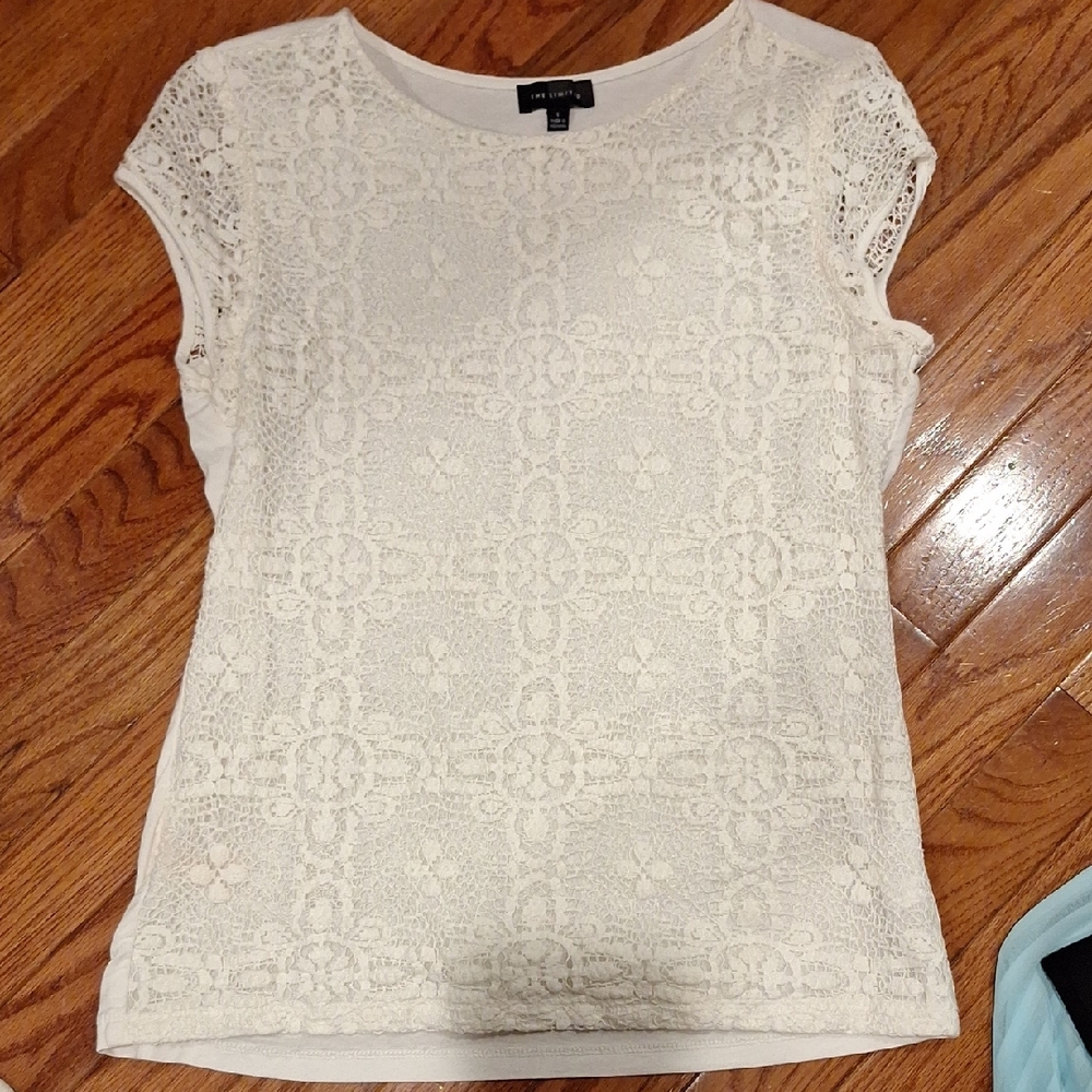 The Limited White Lace Blouse
